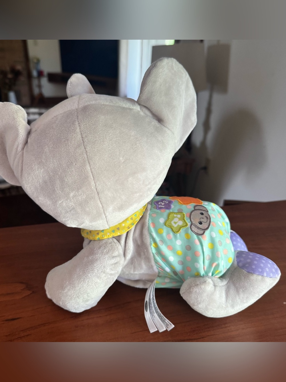 Vtech Explore And Crawl Plush Elephant Baby Interactive Toy Gray - Picture 2 of 4